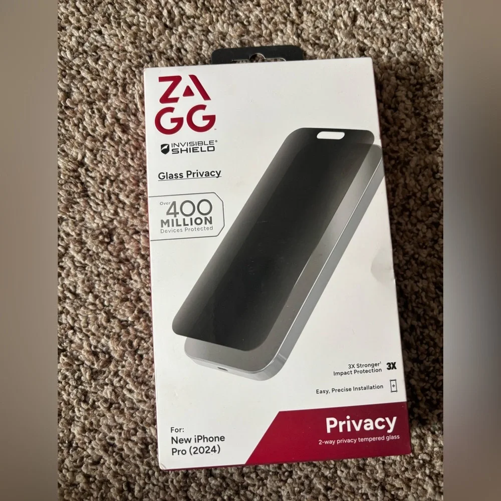 Black Privacy Screen Protector for iPhone 16 pro